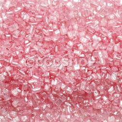 Pearlescent Pink Sparkling Sugar Crystals