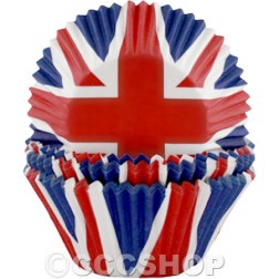 360 Union Jack Cupcake Cases - Bulk Pack