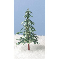 Green Plastic Iridescent Christmas Tree (80mm)