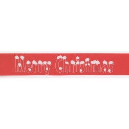 Snowcap Merry Christmas Ribbon (38mm x 25m) - Red