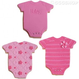 Baby Onesie Vest Cookie Cutter Texture Set