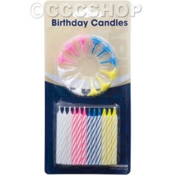 Birthday Candles and Holders Pack