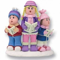 Carol Singers Claydough Cake Decoration