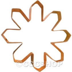 Copper 8 Point Traditional Snowflake Cookie Cutter