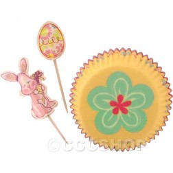 Easter Garden Cupcake Cases and Picks