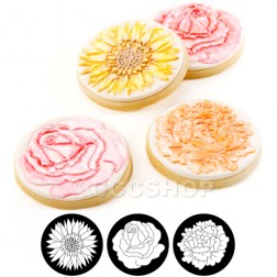 Floral Cupcake and Cookie Texture Tops