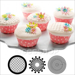 Geometric Cupcake and Cookie Texture Tops