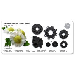 Jem Chrysanthemum Daisies & Leaf Set 7