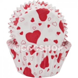 Love Heart Cupcake Cases 360 - Bulk Pack