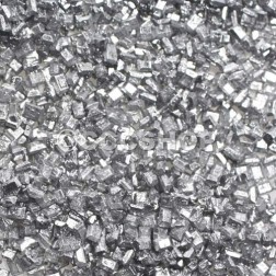Metallic Silver Sparkling Sugar Crystals