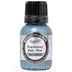 Metallic Food Paint - Pearlescent Baby Blue by Rainbow Dust 