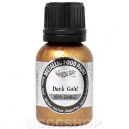 Rainbow Dust Metallic Food Paint - Dark Gold