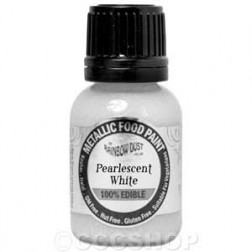 Metallic Food Paint White Pearlescent by Rainbow Dust 