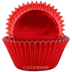 500 Deep Red Foil Muffin Cupcake Cases