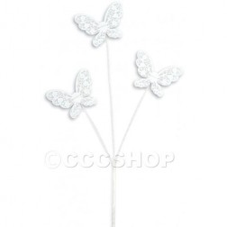 White Lace Butterfly Cake Decoration