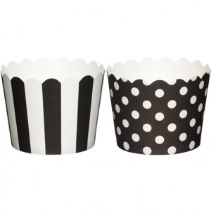Black and White Baking Cups