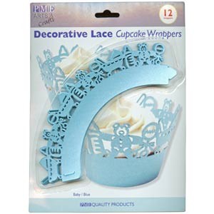 Blue Baby Cupcake Wrappers