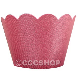 Shimmer Strawberry Cupcake Wrappers