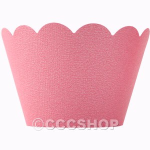 Shimmer Pink Cupcake Wrappers