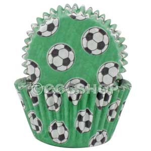 360 Green Football Cupcake Cases