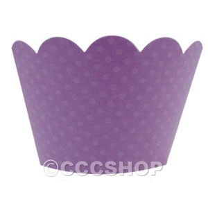 Dotty Lilac Cupcake Wrappers