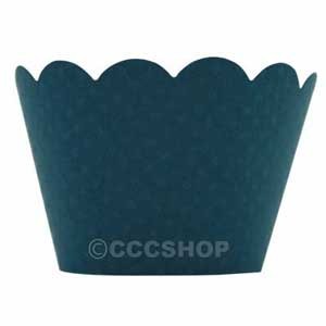 Dotty Ocean Blue Cupcake Wrappers