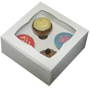 Cupcake Box - 4 Capacity