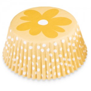 Peach Flower Cupcake Cases