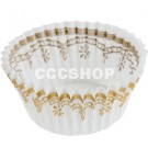 White and Gold Baking Cases