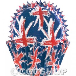 Deep Wavy Union Jack Cupcake Cases