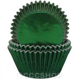 Green Foil Cupcake Cases - Deep