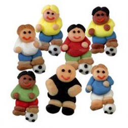 Wholesale pack 36 Footballer Sugar Cake Decorations