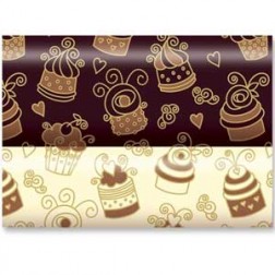 Chocolate Transfer Sheet - Cupcakes