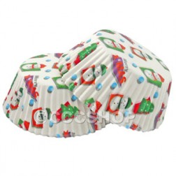 White Snowman Cupcake Cases