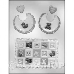 Baby Bib and Blanket Chocolate Mould