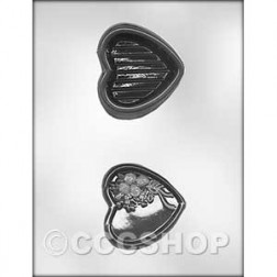 3D Heart Box and Lid Chocolate Mould