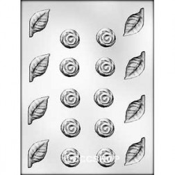 Rose and Leaf Chocolate Mould