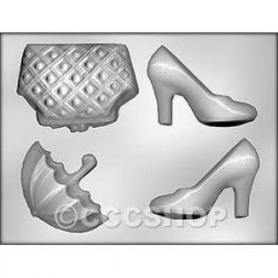 Shoe, Handbag and Umbrella Chocolate Mould
