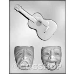 Masks and Guitar Chocolate Mould