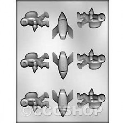 Astronaut and Rocket Chocolate Mould