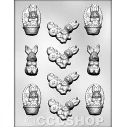 Bunny in Basket Chocolate Mould