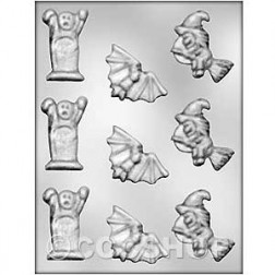 Bat Ghost and Witch Chocolate Mould
