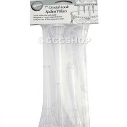 Crystal Spiked Cake Pillars 7"