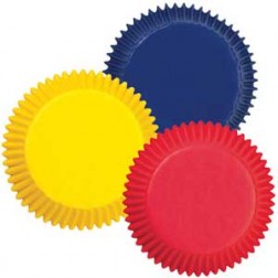 Red Navy and Yellow Mini Cupcake Cases
