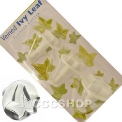 Ivy Leaf Veined Plunger Cutter - Set of 3