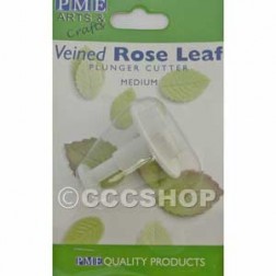 Veined Rose Leaf Plunger Cutter PME - Medium