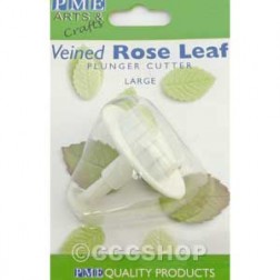 Large Veined Rose Leaf Plunger Cutter PME