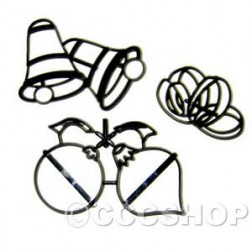 Baubles, Bells and Bow Patchwork Cutters