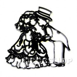 Patchwork Cutter Bride and Groom