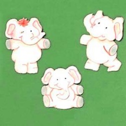 Set of 3 Elephant Patchwork Cutter